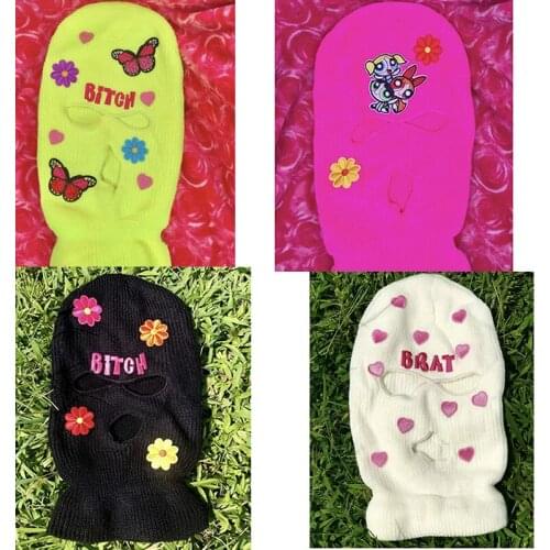 AestheticMasked hat y2k Masked hat Harajuku Masked hat Kawaii Masked hat Gothic Masked hat Punk Masked hat Hip hop Masked hat