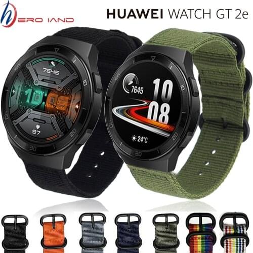 Canvas Nylon Strap For Huawei Watch GT2E Smart Watch Band 22mm 20mm Wristband For Huawei Watch GT 2e 46mm 42mm Universal strap