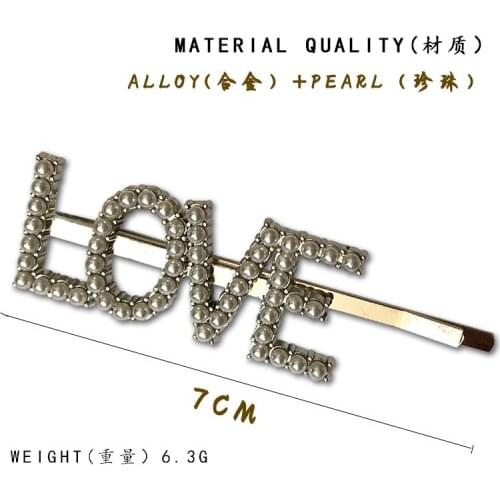 JFJ007 2020 design Love newyork paris party letter hair pin charm word hair shiny zircon crystal bride wedding Hair women Jewel