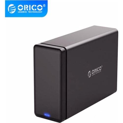 ORICO 3.5 inch 2 Bay Type-C Hard Drive Enclosure,Speed 5Gbps UASP,24W large power supply, support 32TB capacity,ORICO NS200C3