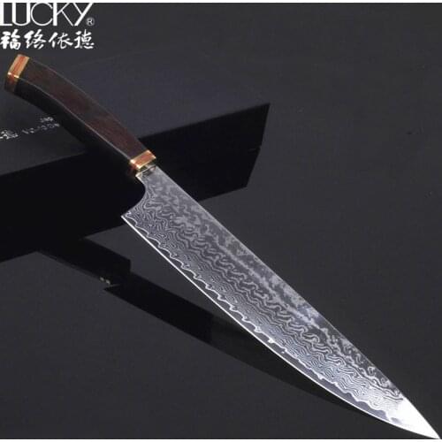 Kitchen Knife Japanese VG10 Damascus Steel Meat Slicer Vegetable Fish Fillet Professional Chef Gyuto Knives with Ebony Handle 46