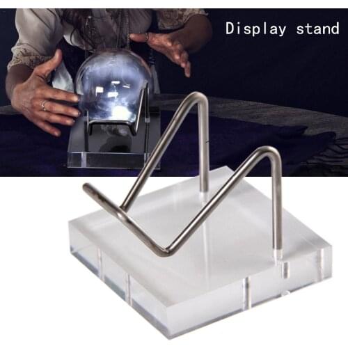 Metal Arm Mineral Display Stand Holder With Acrylic Base For Softball Golf Tennis Ball Baseball Egg Sphere Puzzle Balls