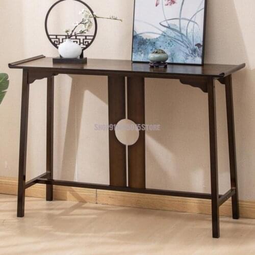 New Chinese Solid Wood Porch Table Against The Wall Long Table Dining Side Table End View Cabinet Light Luxury Porch Table For T