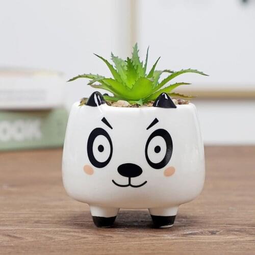 Wholesale Ceramic Mini Flower Pot Home Decoration Succulent Flowerpots Planter Desktop Decoration Miniature Bonsai Balcony Pots