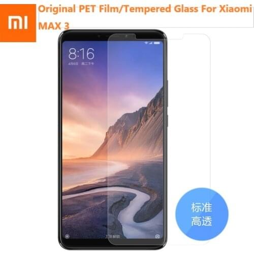 Original Xiaomi MAX 3 PET Film High Permeability Film Screen Protector Film Max3 Tempered Glass Screen Protector For Xiaomi Max3