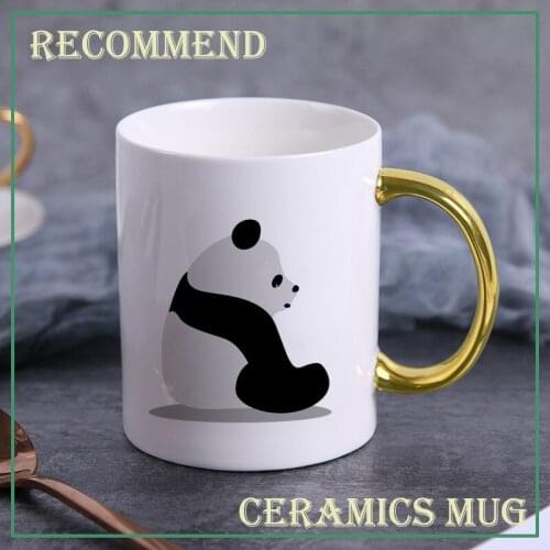 Panda in thinking ceramic coffee mug,teacup Office Coffee mugs Milk Cup Ceramic Cup Drinkware gift 400ml KTDW-029