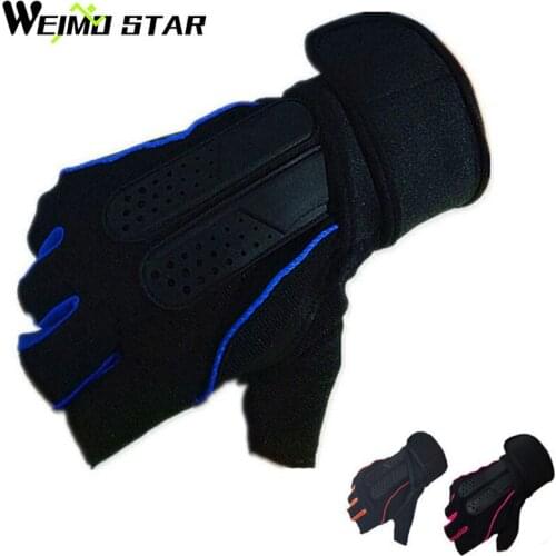 WEIMOSTAR Team Outdoor Sports Men Bicycle Ciclismo Cycling Gloves Half Finger GEL Pad Gloves Hiking Motorcycle 3-Colors M-XL