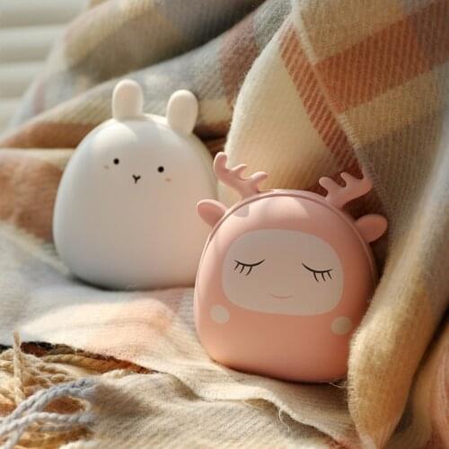 4000mAh Portable Multifunctional USB Mini Electric Hand Warmer with Rechargeable Long-lasting Cartoon Heating Gadget for Winter