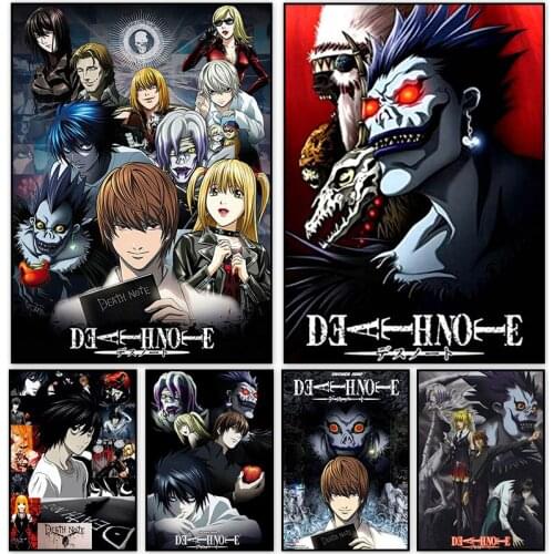 DEATH NOTE Anime Posters And Prints Japanese Animation Classic Canvas Painting Living Room Bar Home Decoration Wall Art Pictures