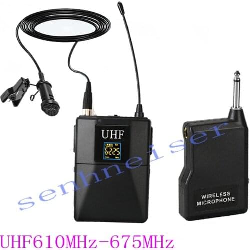 Professional UHF Conference Wireless Lavalier Microphone for Computer or Teaching Mic Set with Receiver Transmitter