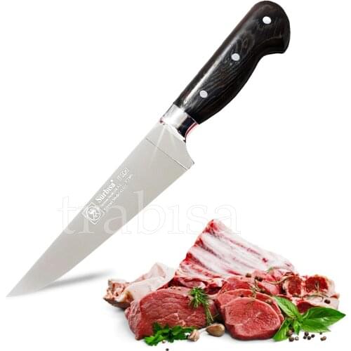 Surbisa 61021High Quality Stainless Steel Handmade Professional Chef Kitchen Butcher Cutting Cube Meat Knife Made in Turkey