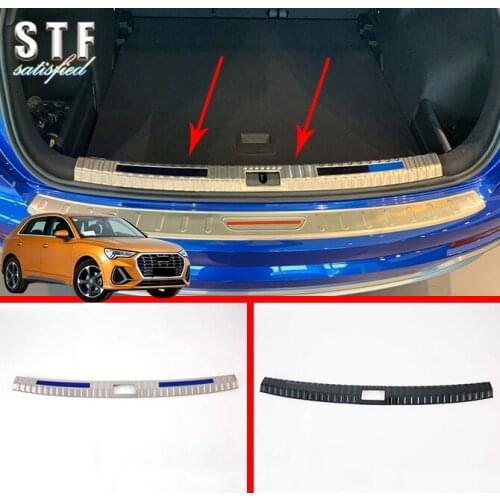Stainless Steel Interior Rear Bumper Sill Protector For Audi Q3 2019 2020