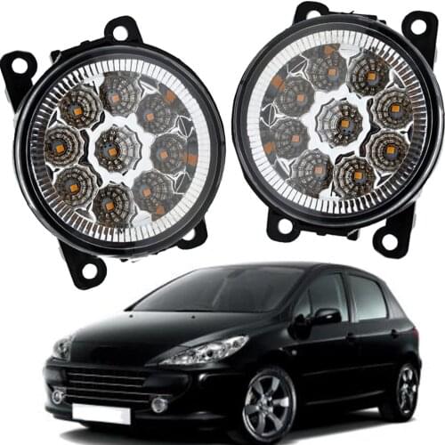 Fog Lamp Assembly Super Bright Fog Light For Peugeot 307 CC SW Break Hatchback 2002-2008 LED Halogen Fog Lamps Lights 12V