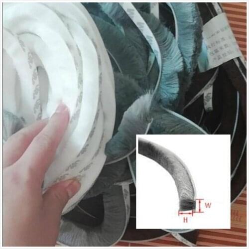 Fin Seal Brush Self Adhesive Weather Strip Felt Draught Excluder Sliding Window Door Brush Seal 9mm x 23mm White Brown Gray
