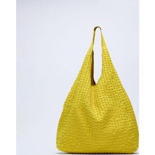 Brands Large Capacity Tote Designer Women Shoulder Bags Summer Beach Handbags Chic Yellow Big Shopper Bag Quality Purses 2021