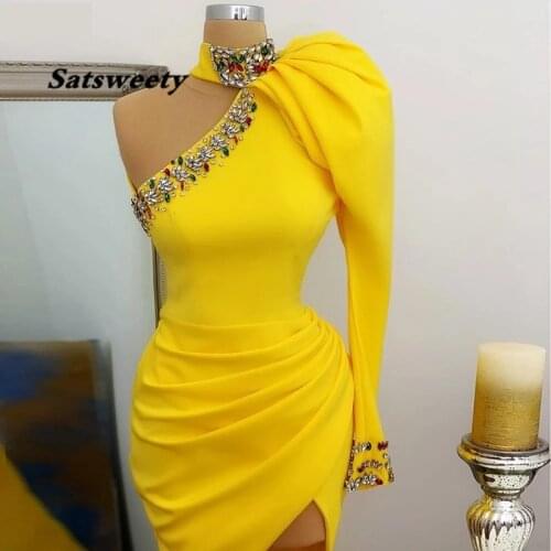 Satsweety Womens One Shoulder Cocktail Dresses