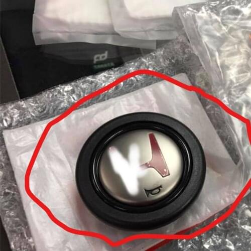 Champagne silver background Steering Wheel Horn Button Racing Horn Switch Push Cover for Honda