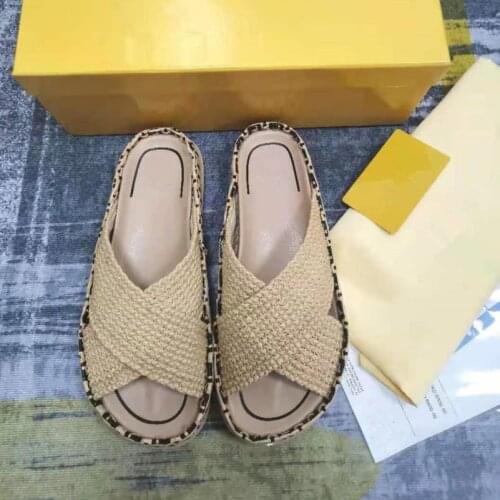 Newest Weave Women Slippers Platform Slides Summer Women Shoes Zapatillas Mujer Outdoor Women Loafer Casual Chaussure Femme 2021