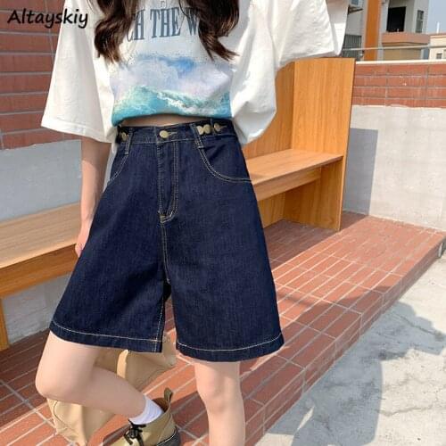 Shorts Women Summer Denim Design Pockets Trouser Casual Students Streetwear Cool Girl BF Ins Distressed Fashion Ulzzang Chic New