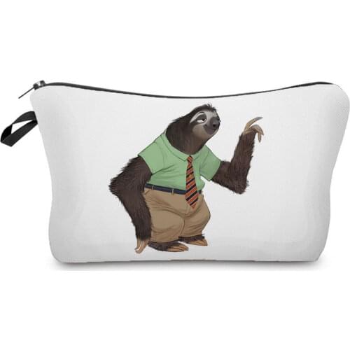 Zootropolis Printing Makeup Bag Disney Girl Organizer Bag Animal Sloth Child Candy Bag Mini Travel Cosmetic Bag Custom Pattern