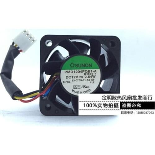 SUNON PMD1204PQB1-A Server Cooling Fan DC 12V 2.64W 40x40x28mm 4-wire