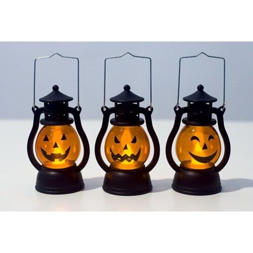 Halloween Decorations Pumpkin Small Wind Lights Holiday Atmosphere Lamp Pumpkin Light Lamp Ornaments