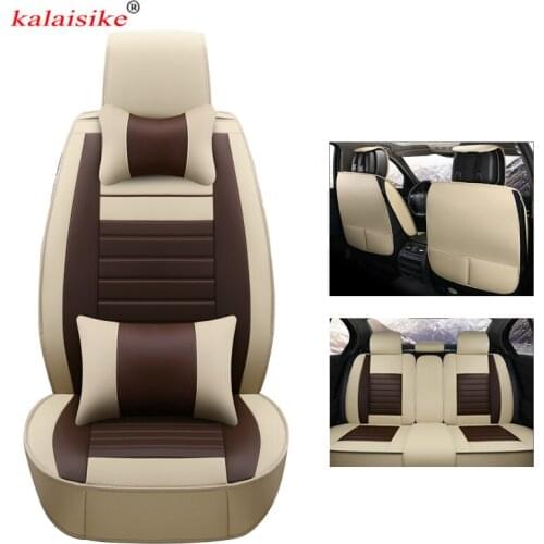 Kalaisike leather universal auto seat covers for Isuzu all models D-MAX mu-X 5 seats Automobiles styling car accessories