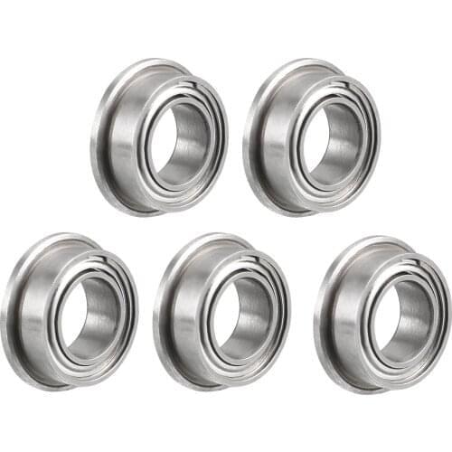 Uxcell SMF74ZZ Flange Ball Bearing 4x7x2.5mm Double Metal Shielded Stainless Steel Bearings 5 Pcs