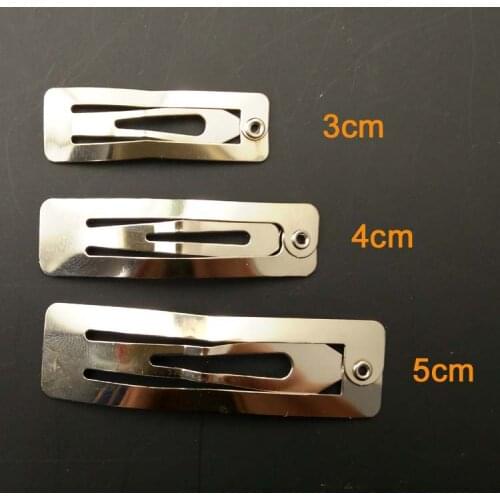 50pcs/lot DIY Hair clip Hairpin Pet Dog handmade accessories bow clip Silver black rectangular BB clip