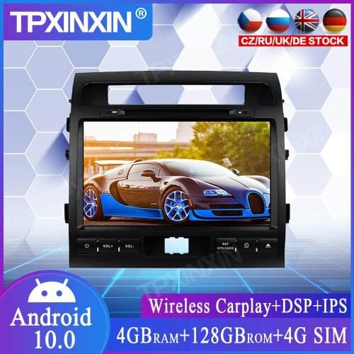 128GB Android 10 For TOYOTA LAND CRUISER LC200 2008+ Car Multimedia Player GPS Navi Head Unit Radio Audio Stereo Tape Recorder