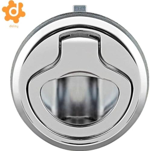 2'' Flush Pull Slam Latch for Boat Deck Hatch 1/4' Door Locking Style Silver