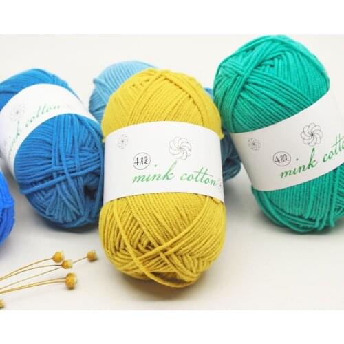 50g/Ball Milk Cotton Yarn for Knitting Fine Quality Crochet Threads Hand Knitting Thread for Cardigan Scarf Hat Sweater Doll