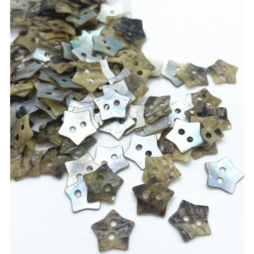 Suoja 50Pcs 13mm 2 Holes Mother of Pearl Star Shell Sewing Buttons Scrapbooking Knopf Bouton DIY Apparel Accessories