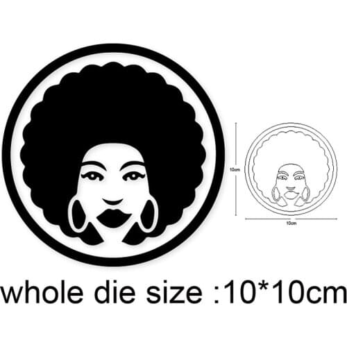 African Women Frame Metal Cutting Dies Stencils for Scrapbooking dies Embossing Dies Cuts Crafts Paper Stamps and Dies New 2020
