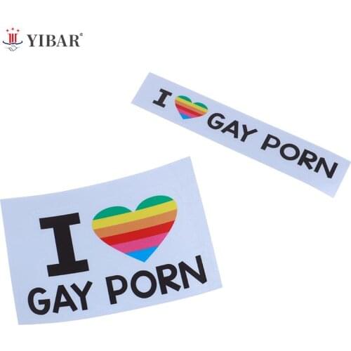 Car Bumper Vinyl Sticker I Love Gay Porn Sex LGBT Lesbian Funny Bicycle Stickers