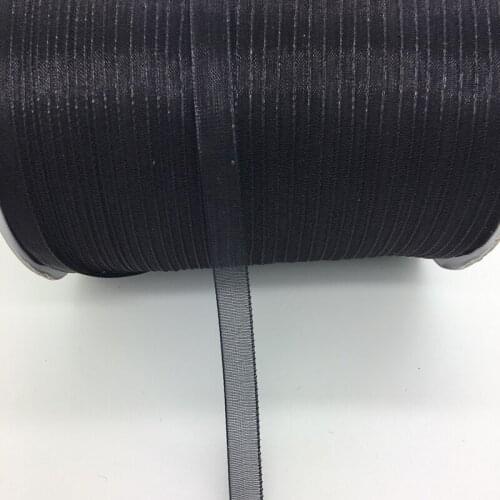 Free Shipping 10yds/lot 1/4" 6mm Black Organza Ribbon Bow Hair Wedding Decoration Lace Crafts