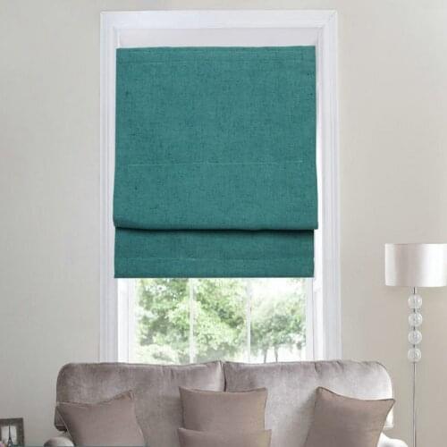 Free Shipping Linen Blinds Flat Solid Curtains With Blackout Function Window Treatment Colorful Burgundy/Purple/Blue/Grey