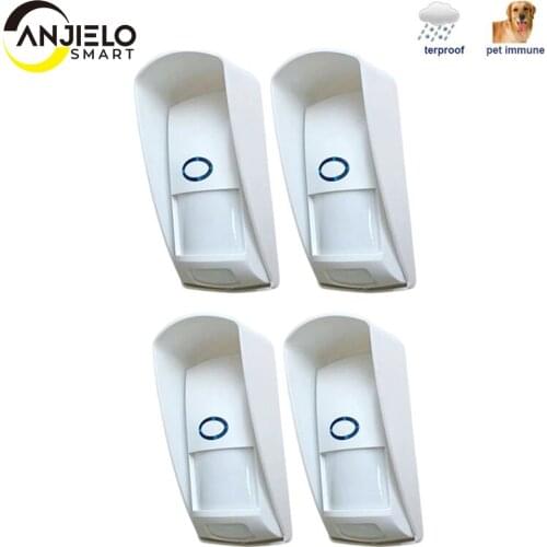 433Mhz Wireless PIR Sensor Infrared Outdoor Motion Detector with Pet Immune Waterproof for Home Security Alarm System