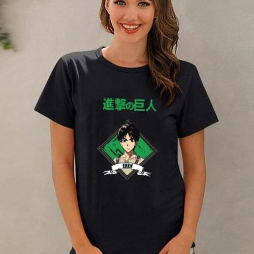 Japonic Anime Attack on Titan T Shirt Shingeki No Kyojin Manga Tops Women Hombre Casual Harajuku Loose Fashion Cotton Camisetas