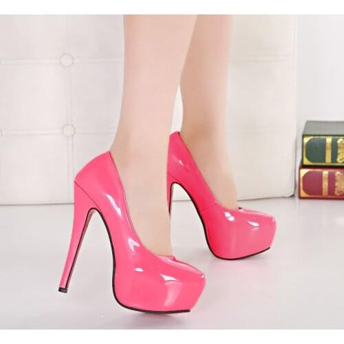 Classic Platform High Heels Red Patent Leather Pumps Big Size 38-45 Mens Heels Drag Queen Trans Queer Crossdresser Women Shoes