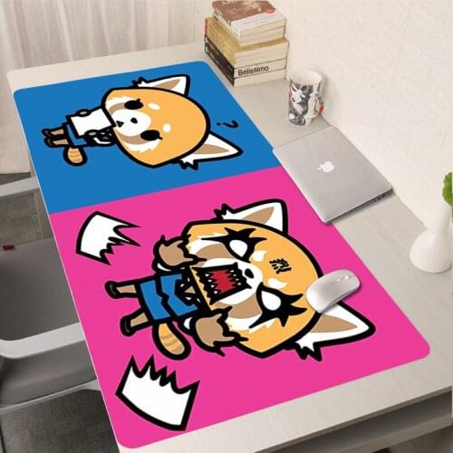 Anime Aggretsuko Mousepad Gamer Girl Mouse Mat Mouse Pad Kawaii Gaming Keyboards Computer Peripherals Non-slip Mausepad Deskmat