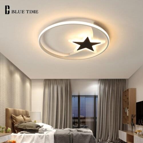 Creative Star Design Modern Led Ceiling Light For Bedroom Living room Dining room Black&Gold Metal Indoor Lighting Ceiling Lamp