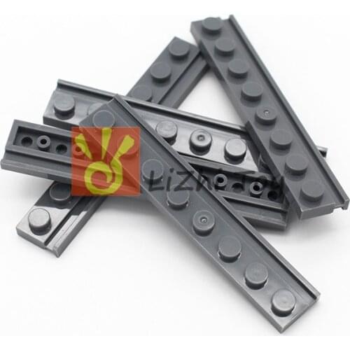 MOC Bricks 4510 Plate Modified 1 x 8 with Door Rail DIY Enlighten Block Bricks Compatible with Assembles Particles