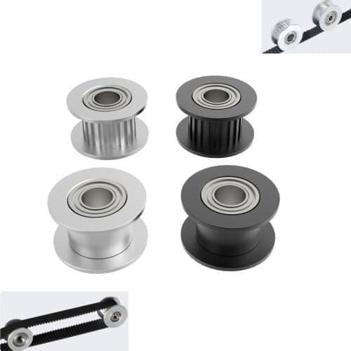 MEGA GT2 Idler Pulley 20 Teeth 16 Teeth Bore 3mm 5mm with bearings 3D Printer Parts for 2GT Timing Belt Width 6mm 10mm H shape