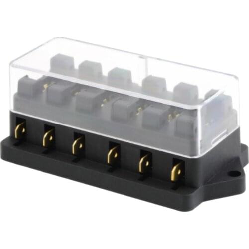 2018 Newest 12v 6 Way Fuse Box Block Fuse Holder Box Car Vehicle Circuit Automotive Blade Car Fuse Accessory Tool hot selling