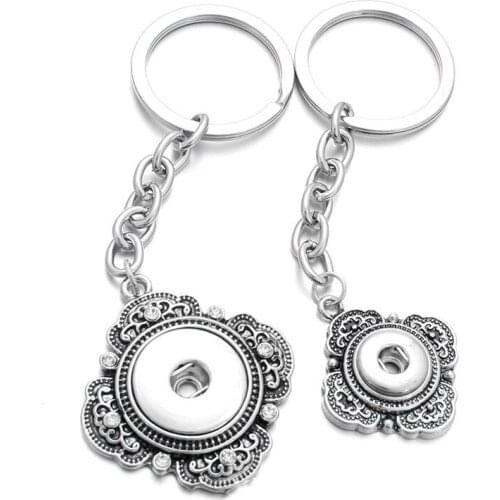 New Snap Jewelry 12mm 18mm Snap Key Chains For Keyring Women Gifts Girl Keychain Bag Pendant ZF037