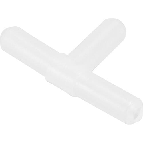 Plastic 3-way T-shape Aquarium Air Valves 100 Pcs Clear White