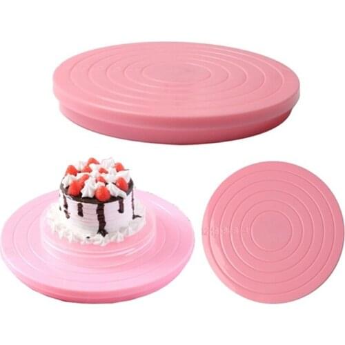 Plastic Cake Turntable Anti-Skid Round Cake Stand Cookie Biscuits Decorating Rotary Table Kitchen DIY Pan Baking Tool