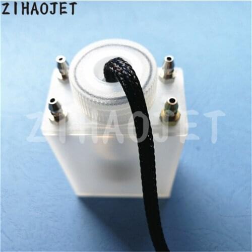 Best wholesale price plastic sub ink tank 4 holes for Seiko 510 Konica 512 head ink cartridge bottle box 5pcs/lot