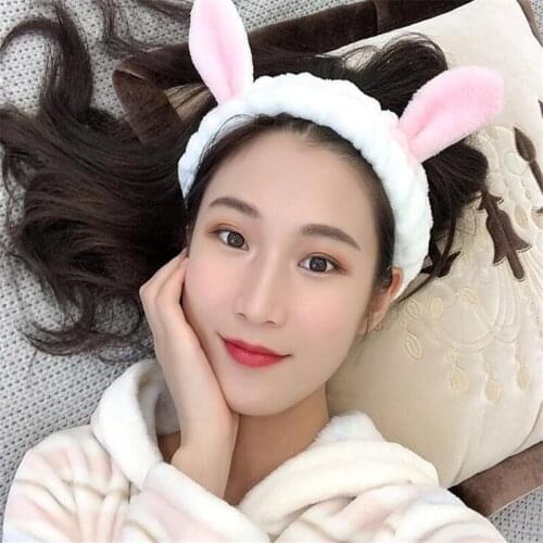 Plush Soft Headband Cross Top Knot Wash Face Hairband For Women Elastic Headdress Turban Headwear Cute Hair Accessories